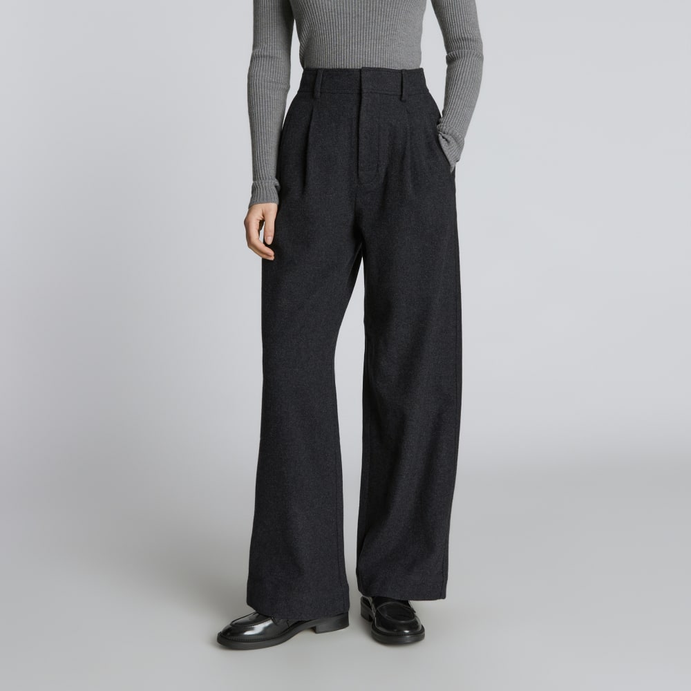 The ReWool® Way-High Drape Pant | Heathered Charcoal