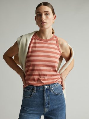 The Tank in Essential Cotton | Redwood Stripe
