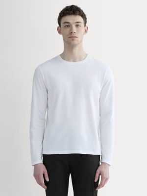 The Essential Organic Long-Sleeve Tee | White