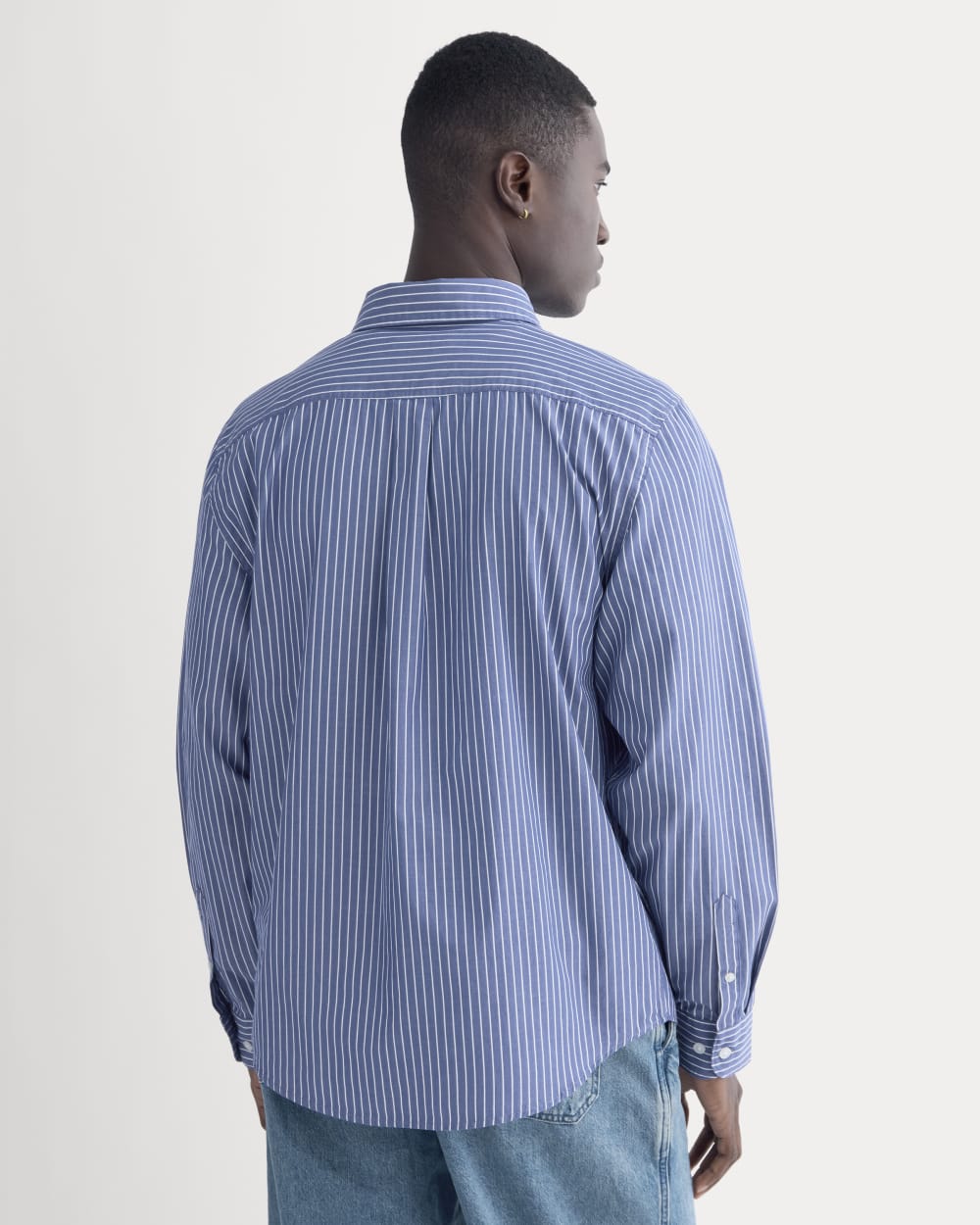 Washed Poplin Shirt | Mazarine Blue / Optic White - Image 5