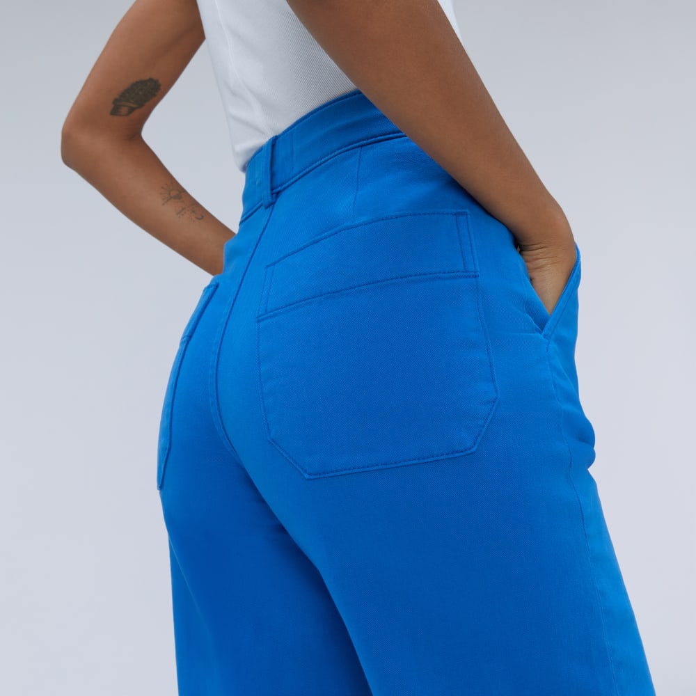 The Organic Wide-Leg Pant | Lapis Blue - Image 4