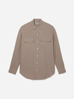 The Washable Silk Relaxed Shirt | Burnt Sugar