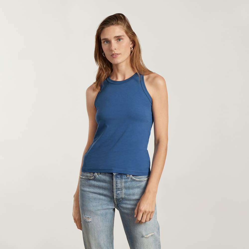 The Tank in Essential Cotton | Deep Blue - Image 2