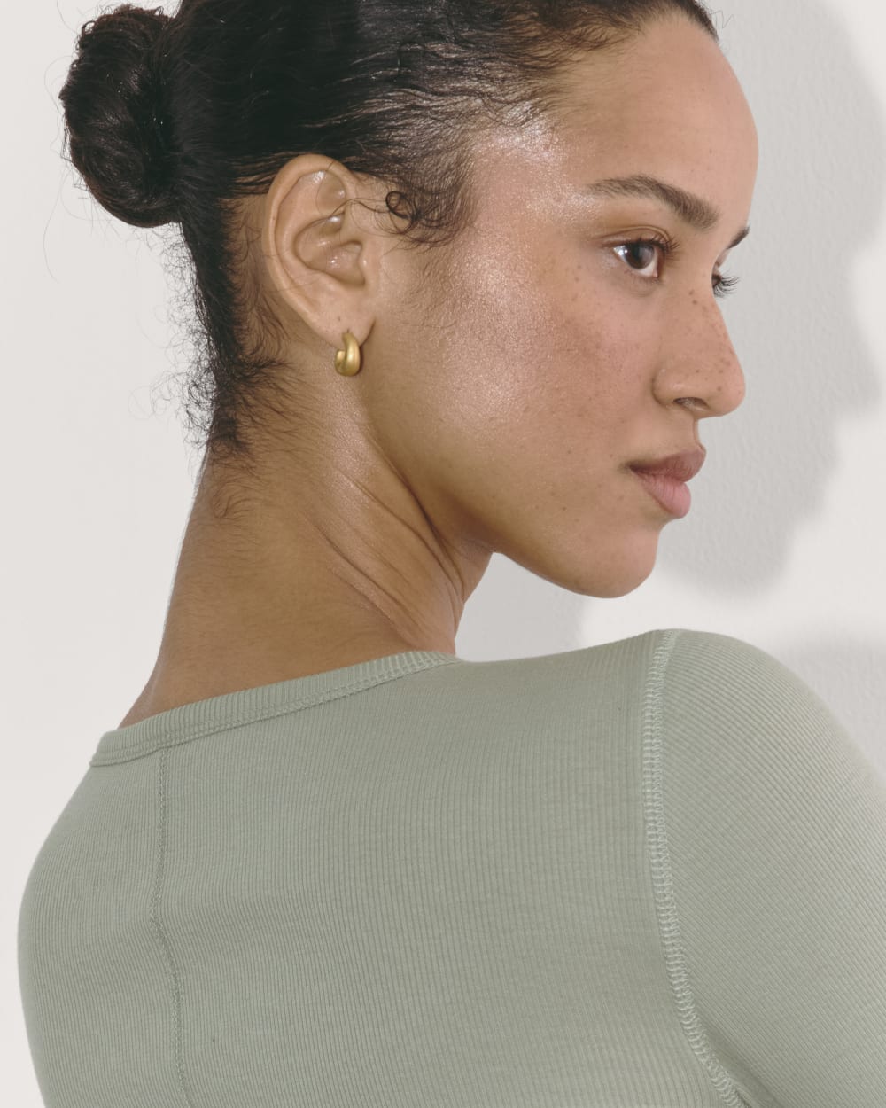 The Luxe Rib Long-Sleeve Crew | Sage Green - Image 4