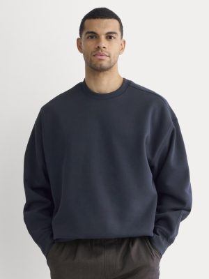 Luxe Fleece Crew Pullover |  Navy
