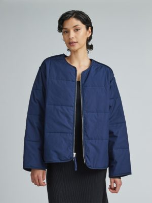 The Quilted Cotton Liner | Navy