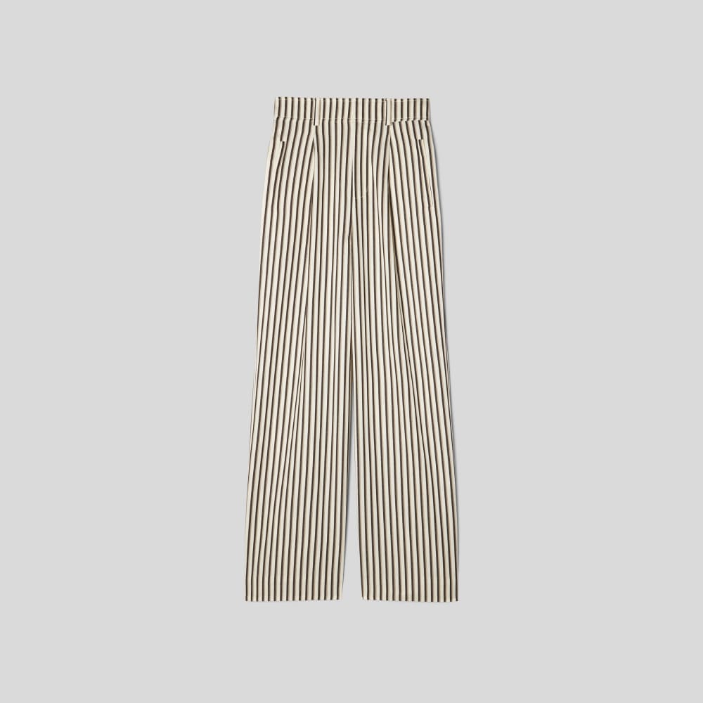 The Draper Pleated Pant in Buttersmooth | Ombre Stripe | 30 Inseam - Image 2