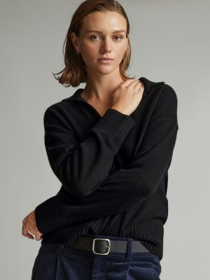 The Cashmere Polo | Black