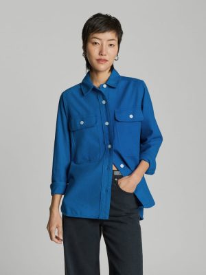 The Classic Cotton Flannel Shirt | Lapis Blue
