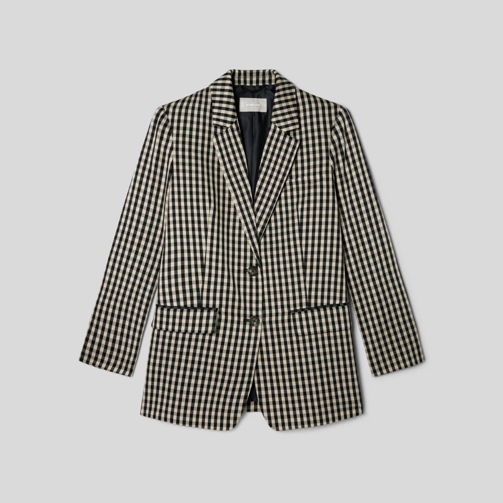 The Oversized Blazer in Buttersmooth | Khaki / Black - Image 2