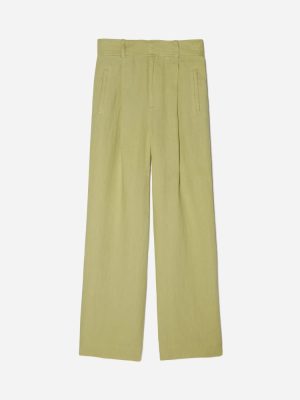 The Linen Way-High® Drape Pant | Leek