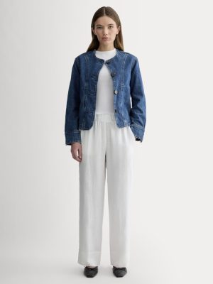 The Linen Easy Pant | White