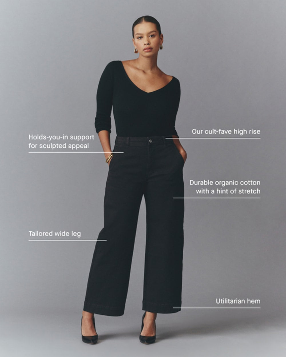 The Utility Wide-Leg Pant | Navy - Image 4