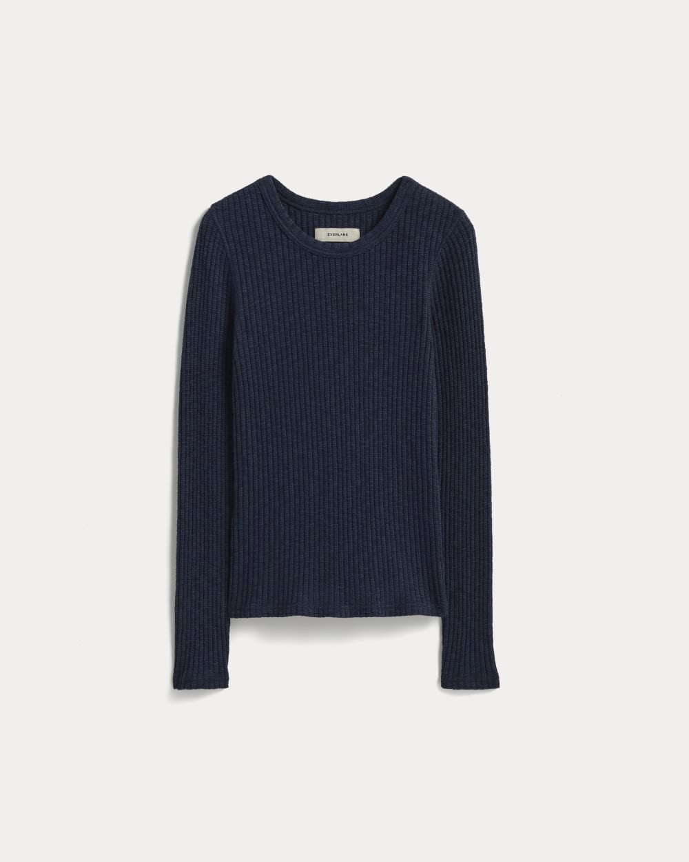 The Cozy Rib Long-Sleeve Tee | Navy - Image 2