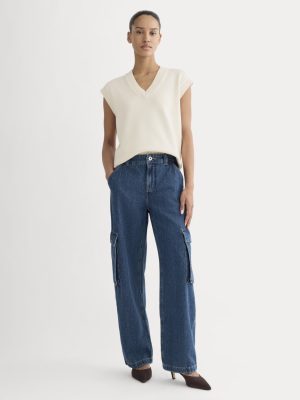 The Mid-Rise Cargo Jean | Tungsten Blue Stone