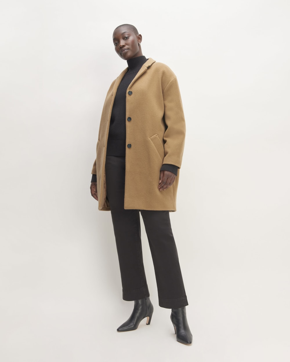 The Italian ReWool? Cocoon Coat | Camel - Image 3