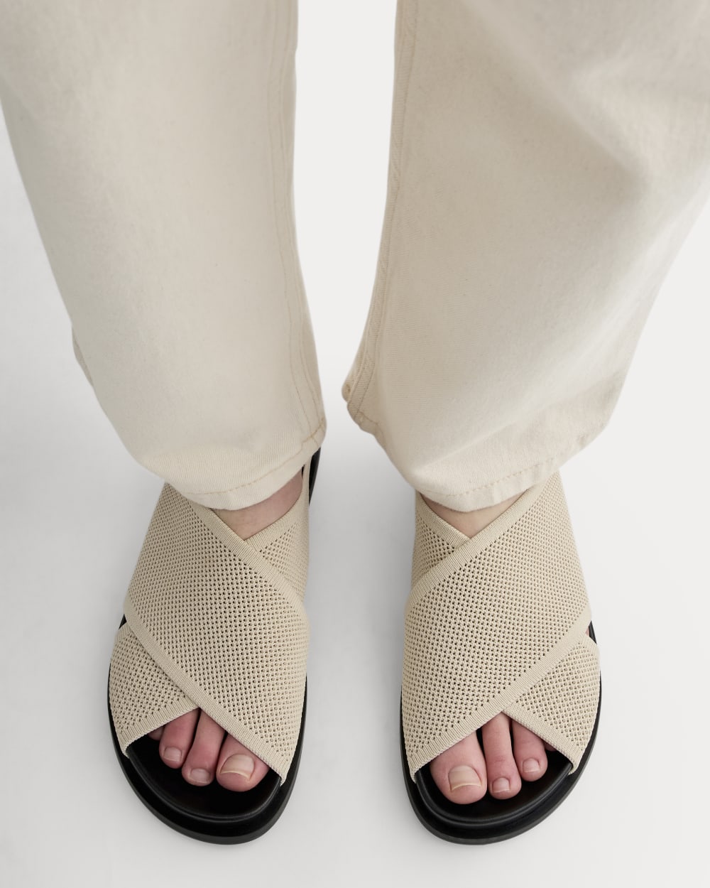 The ReKnit Form Crossover Sandal | Sandshell - Image 5