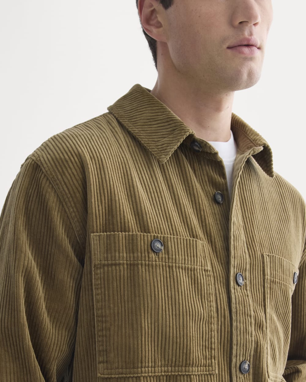 Wide Wale Corduroy Shirt | Aged Brass - Image 4