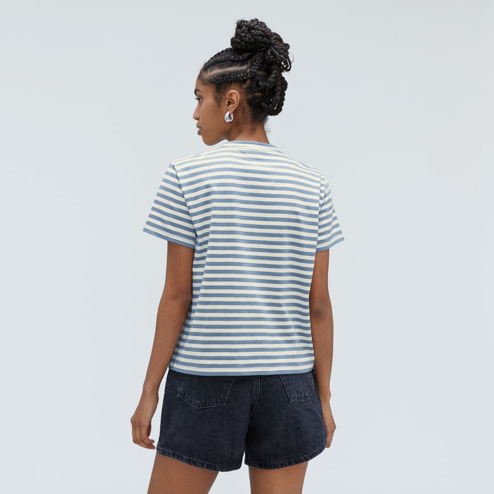 The Box-Cut Tee in Essential Cotton | Spring Lake / Canvas | No Pocket - Image 3