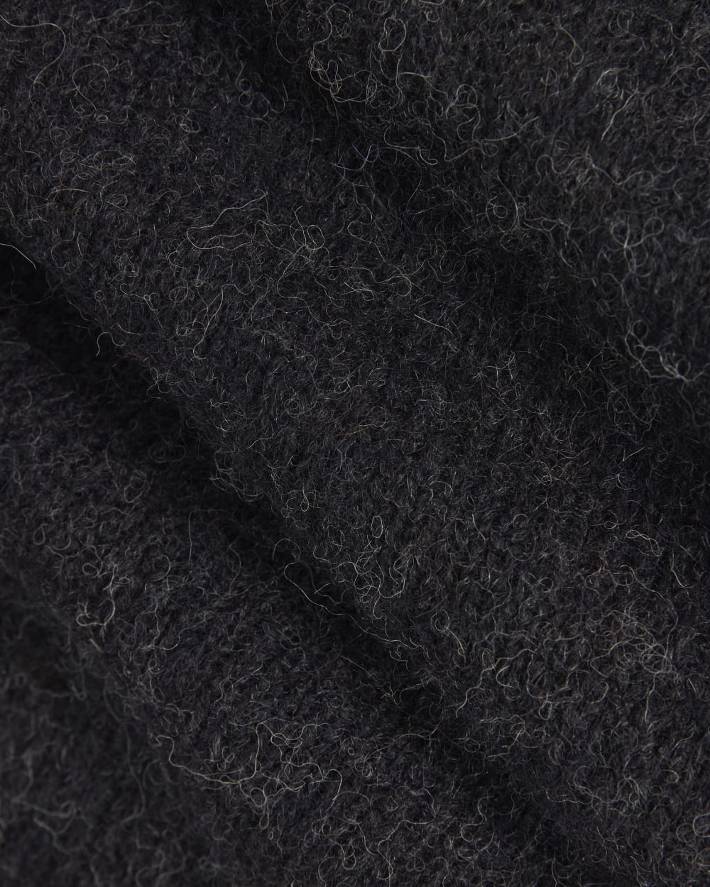 The Crew Cardigan in Alpaca | Heathered Black - Image 6
