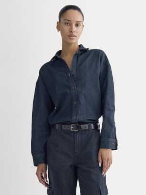 The Oversized Denim Shirt | Tungsten Rinse