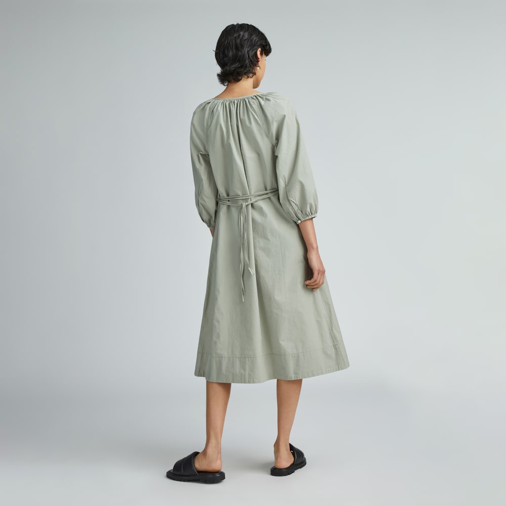 The Raglan Sleeve Poplin Dress | Seagrass - Image 3