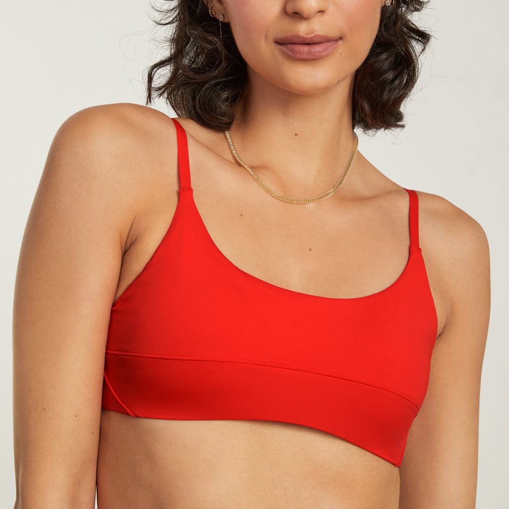 The Scoop-Neck Bikini Top | Bright Red - Image 4