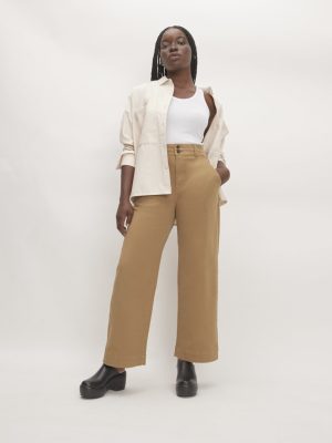 The Organic Wide-Leg Pant | Toasted Coconut