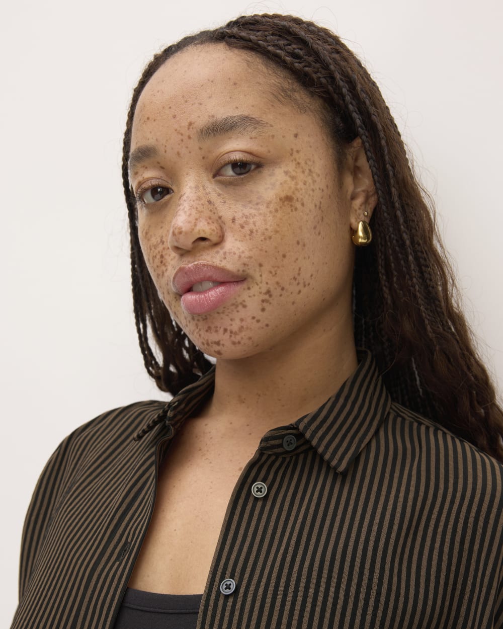 The City Stripe Relaxed Shirt | Cocoa / Black - Image 4