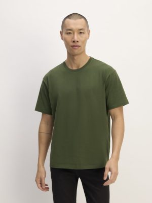 The Premium-Weight Relaxed Crew | Uniform | Deep Moss Green