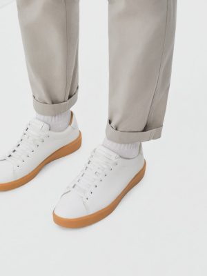 The ReLeather? Tennis Shoe  | White / Gum Sole