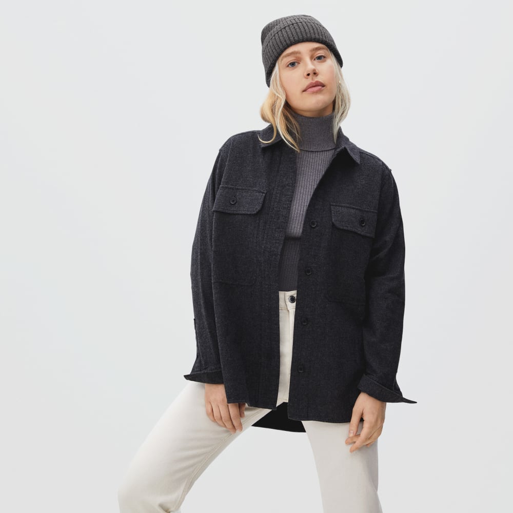 The Organic Cotton Chunky Beanie | Heathered Charcoal - Image 3