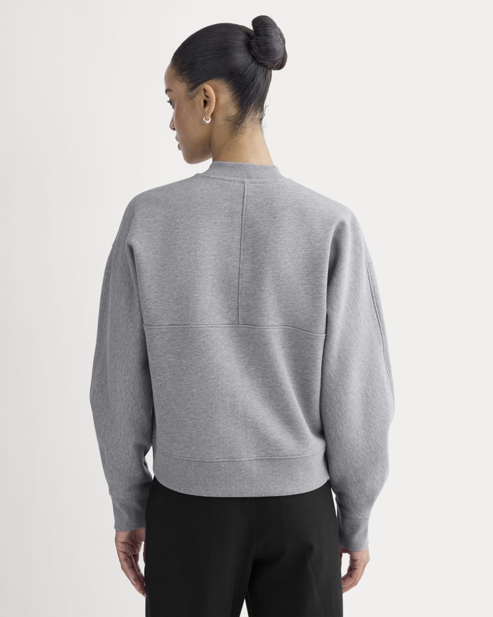 Luxe Fleece Bomber Jacket | Vintage Heather Grey - Image 5