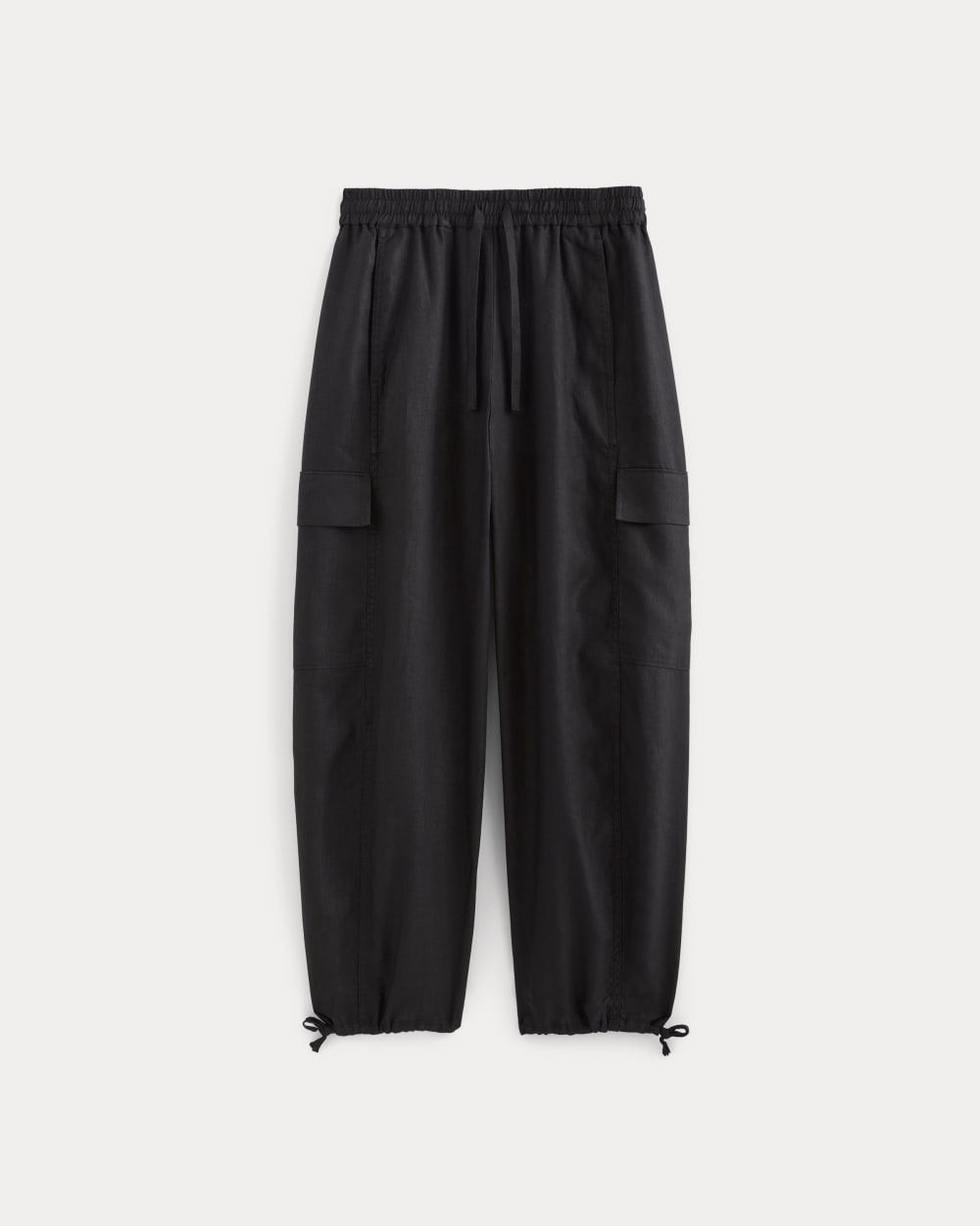 The Cargo Curve Pant in Linen | Black - Image 2
