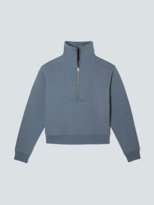 The Track Half-Zip | Faded Blue