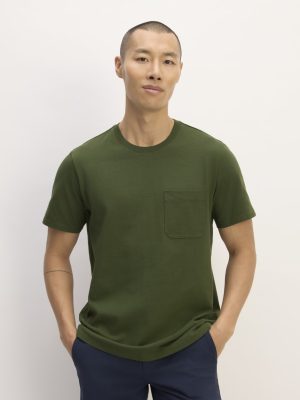 The Premium-Weight Pocket Tee | Uniform | Deep Moss Green