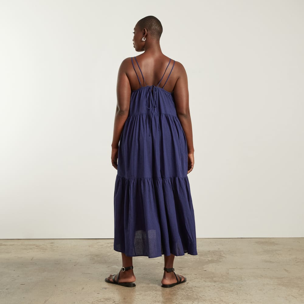 The Billow Tiered Maxi Dress | Navy - Image 3