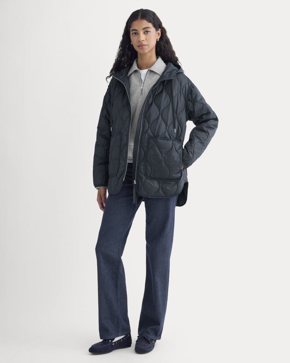 ReNew Quilted Hooded Liner | Navy - Image 3