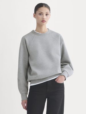 Luxe Fleece Raglan Crewneck | Vintage Heather Grey