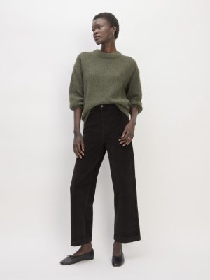 The Corduroy Wide-Leg Pant | Black