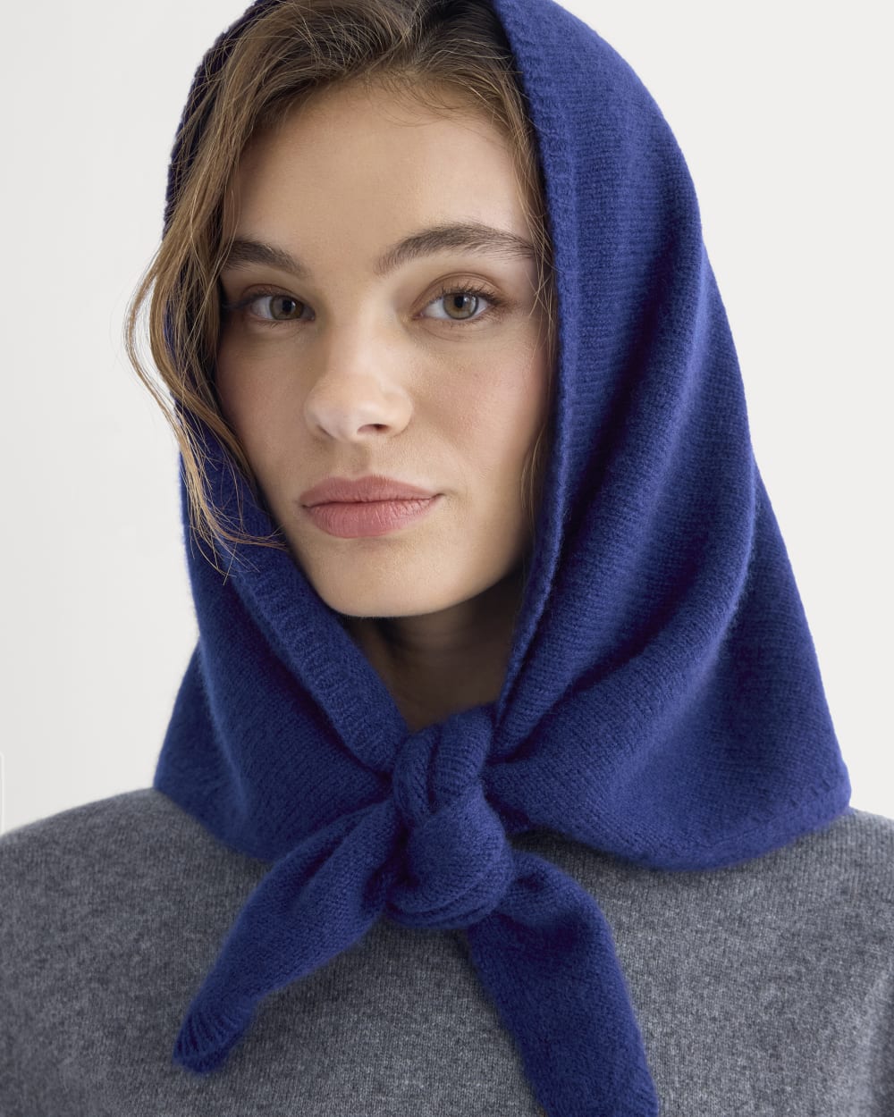 Cashmere Lovergirl Large Kerchief | Cobalt - Image 3