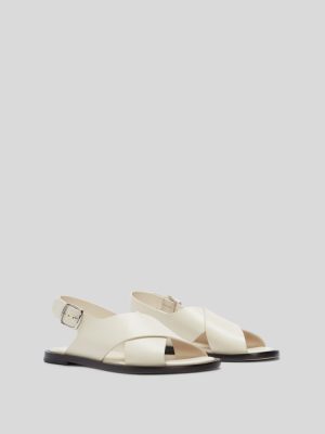 The City Crossover Sandal | Parchment