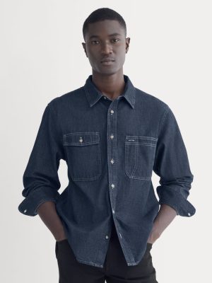 Denim Utility Shirt | Dark Indigo