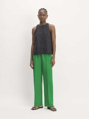 The Linen Easy Pant | Grass Green