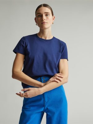 The Box-Cut Tee in Essential Cotton | Ocean Cavern | No Pocket