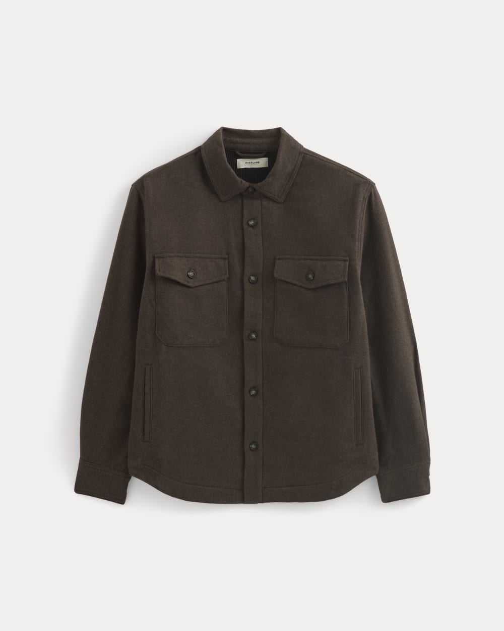 Heavyweight Waffle Twill Overshirt | Heather Earth Brown - Image 2
