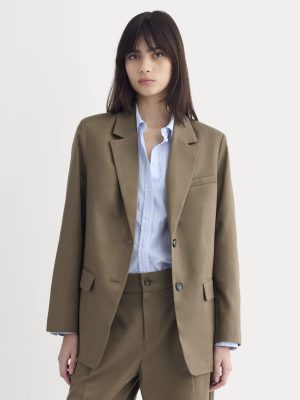 The Oversized Blazer in Buttersmooth | Deep Taupe
