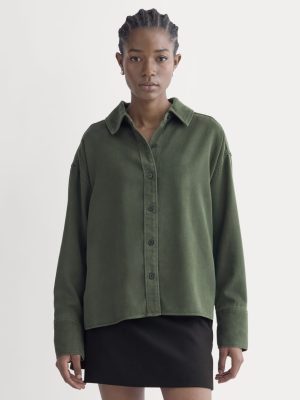 Boxy Shirt in Buttersoft | Dark Forest