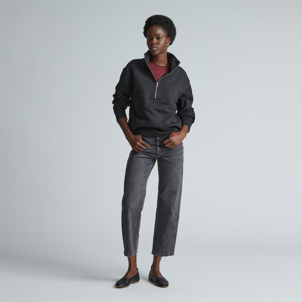 The ReTrack Half-Zip Sweatshirt | Black - Image 6