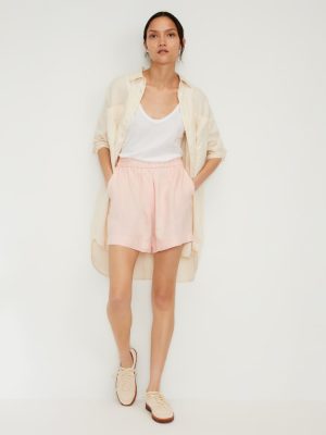 The Linen Boxer Short | Petal Pink